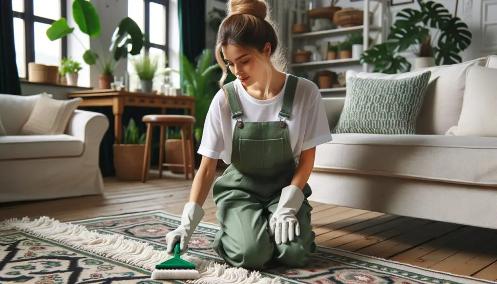 how to clean carpet fringe