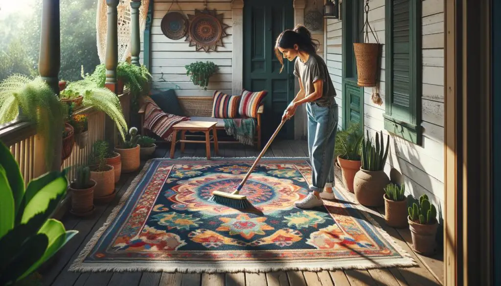 How to Clean Outdoor Carpet on Porch